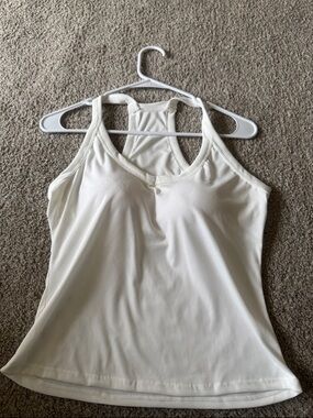Women's White Racerback Tank Top